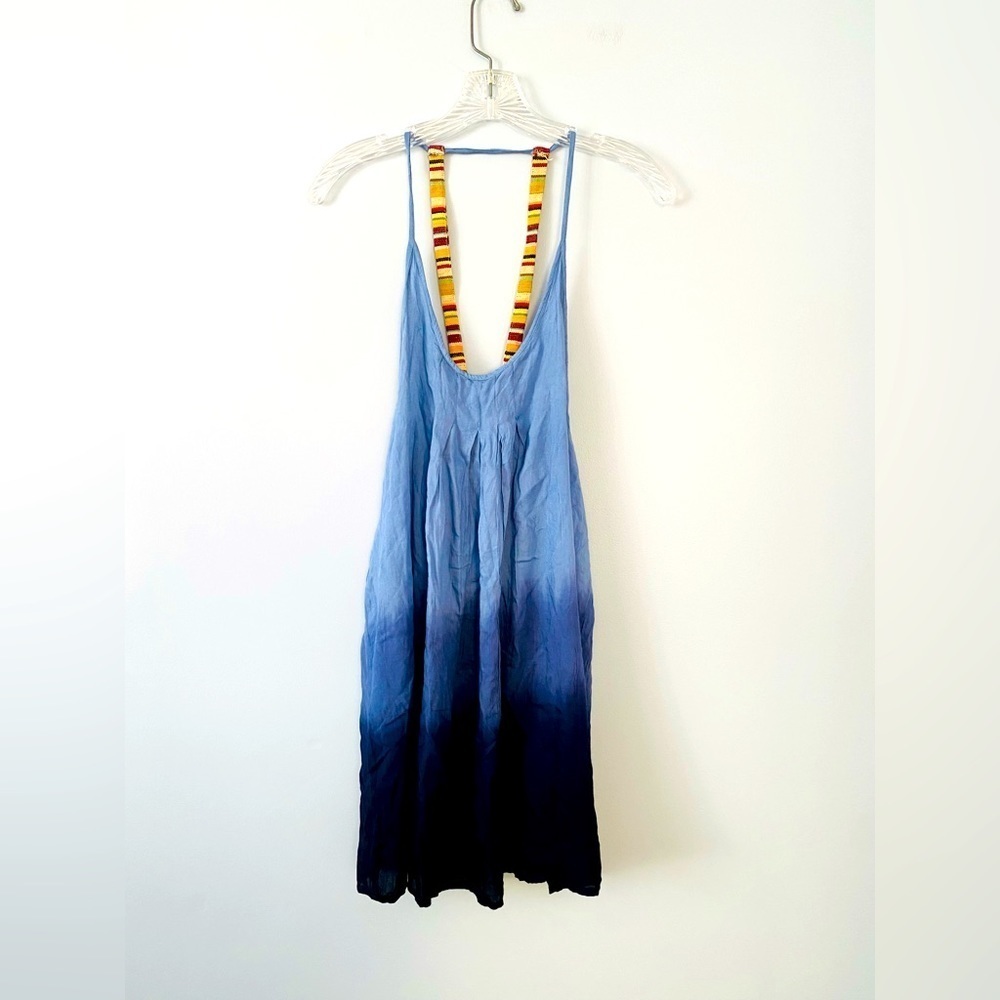 Raviya Backless Size Small Ombre Mini Dress Tunic Top Swim Coverup